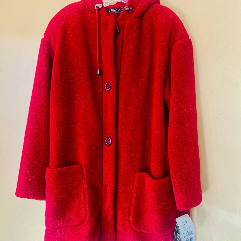 Cozy Red Teddy Jacket for Women